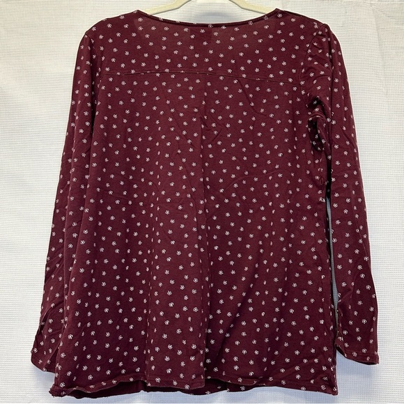 Oh Baby by Motherhood Maternity Maroon Floral Long-Sleeve Top - Size M - Picture 3 of 9